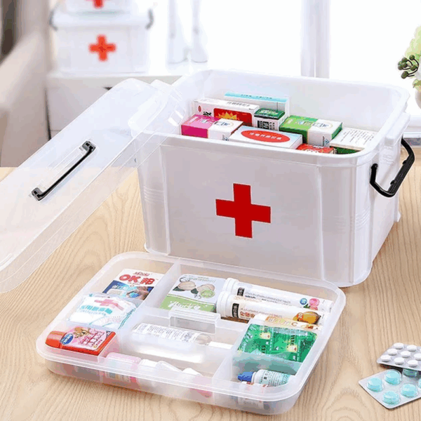 Large First Aid Medicine Storage Box