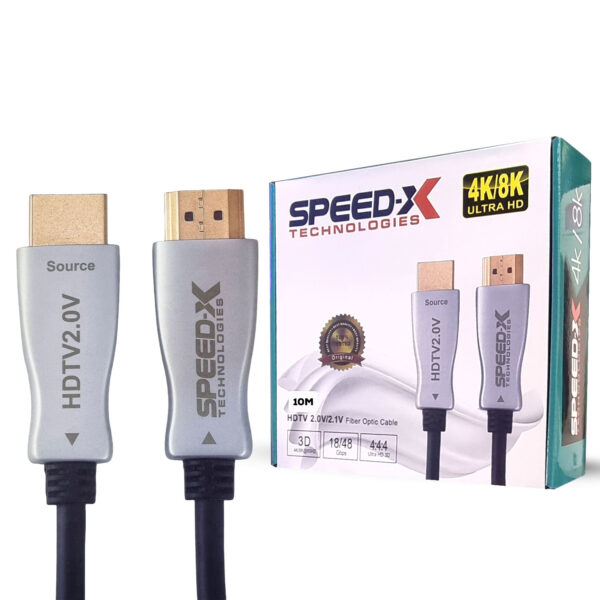 Speed-X 10M Fiber Hdmi Cable 2.0/2.1 Aoc(Active Optical Cable) 30AWG Cpper Support 4K 8K UHD